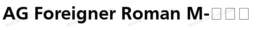 AG Foreigner Roman M字体转换